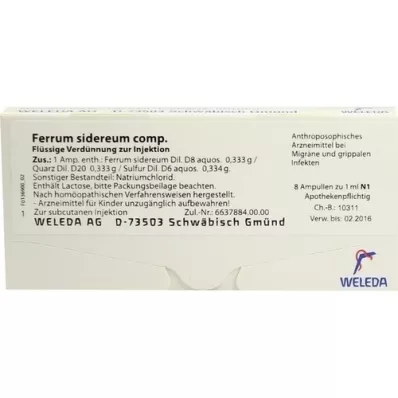 FERRUM SIDEREUM COMP.Fiale, 8X1 ml