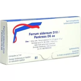FERRUM SIDEREUM D 10/Pancreas D 6 aa fiale, 8X1 ml