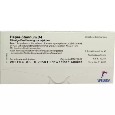 HEPAR STANNUM D 4 fiale, 8 pz HEPAR STANNUM D 4 fiale, 8 pz