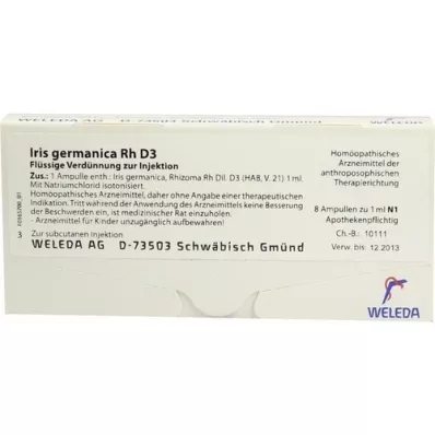 IRIS GERMANICA Rh D 3 fiale, 8X1 ml