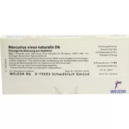 MERCURIUS VIVUS NATURALIS D 6 fiale, 8X1 ml