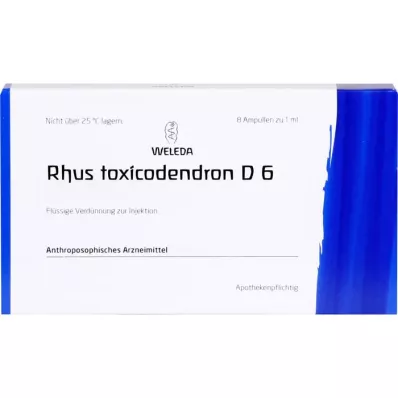 RHUS TOXICODENDRON D 6 fiale, 8X1 ml