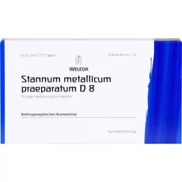 STANNUM METALLICUM praeparatum D 8 fiale, 8X1 ml