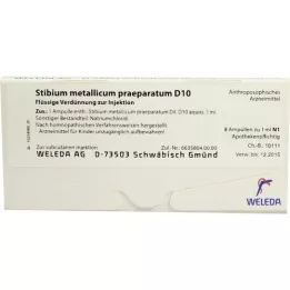 STIBIUM METALLICUM PRAEPARATUM D 10 fiale, 8X1 ml