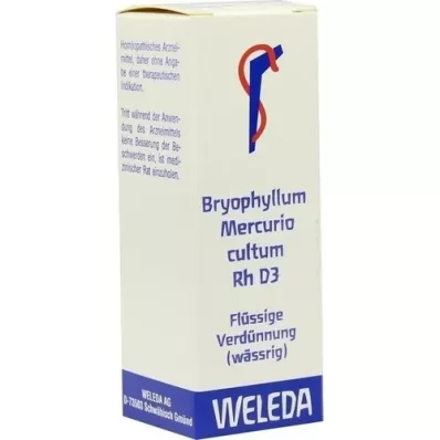 BRYOPHYLLUM MERCURIO cultum Rh D 3 Diluizione, 20 ml BRYOPHYLLUM MERCURIO cultum Rh D 3 Diluizione, 20 ml