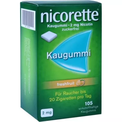 NICORETTE Gomma da masticare alla frutta fresca da 2 mg, 105 pezzi NICORETTE Gomma da masticare alla frutta fresca da 2 mg, 105 pezzi