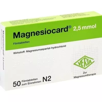 MAGNESIOCARD Compresse rivestite con film da 2,5 mmol, 50 pz MAGNESIOCARD Compresse rivestite con film da 2,5 mmol, 50 pz