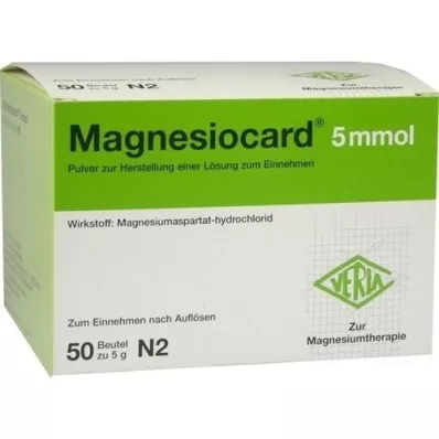 MAGNESIOCARD 5 mmol Plv.z.Her.e.Lsg.z.Intake, 50 pz