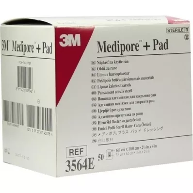 MEDIPORE Medicazione sterile per ferite Plus Pad 3564E, 50 pz MEDIPORE Medicazione sterile per ferite Plus Pad 3564E, 50 pz