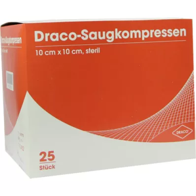 SAUGKOMPRESSEN sterile 10x10 cm Draco, 25 pz SAUGKOMPRESSEN sterile 10x10 cm Draco, 25 pz