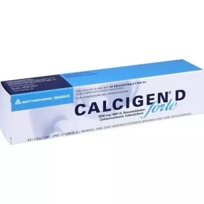 CALCIGEN D forte 1000 mg/880 UI compresse effervescenti, 20 pz