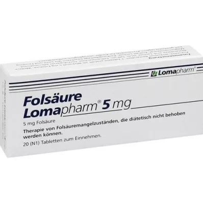 FOLSÄURE LOMAPHARM compresse da 5 mg, 20 pz FOLSÄURE LOMAPHARM compresse da 5 mg, 20 pz