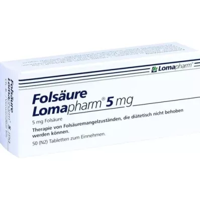 FOLSÄURE LOMAPHARM compresse da 5 mg, 50 pz FOLSÄURE LOMAPHARM compresse da 5 mg, 50 pz