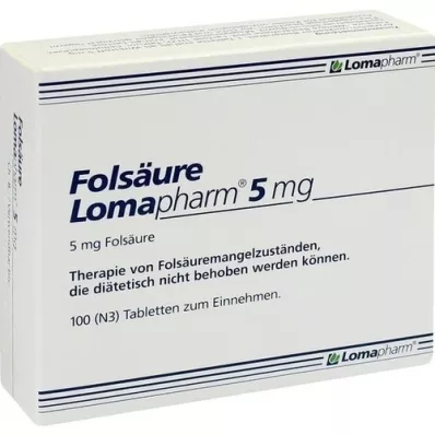 FOLSÄURE LOMAPHARM compresse da 5 mg, 100 pz