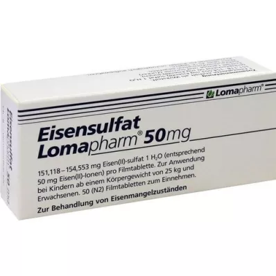 EISENSULFAT Lomapharm 50 mg compresse rivestite con film, 50 pz