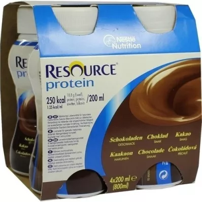 RESOURCE Nuova ricetta liquida al cioccolato proteico, 4X200 ml