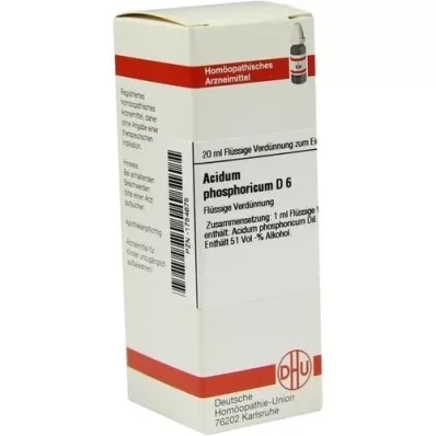 ACIDUM PHOSPHORICUM D 6 Diluizione, 20 ml