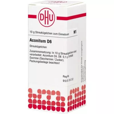 ACONITUM D 6 globuli, 10 g