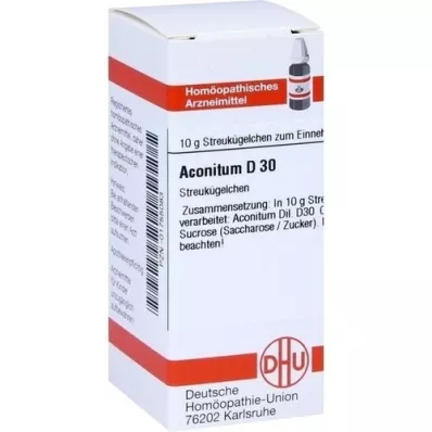 ACONITUM D 30 globuli, 10 g ACONITUM D 30 globuli, 10 g