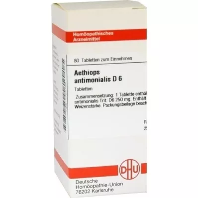 AETHIOPS ANTIMONIALIS D 6 compresse, 80 pz