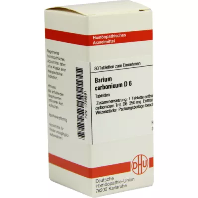 BARIUM CARBONICUM D 6 compresse, 80 pz BARIUM CARBONICUM D 6 compresse, 80 pz