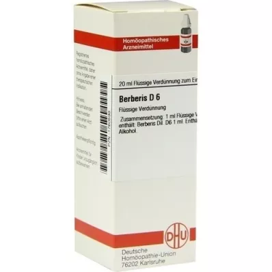 BERBERIS D 6 Diluizione, 20 ml BERBERIS D 6 Diluizione, 20 ml