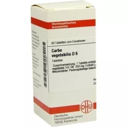 CARBO VEGETABILIS D 6 compresse, 80 pz