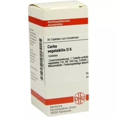 CARBO VEGETABILIS D 6 compresse, 80 pz CARBO VEGETABILIS D 6 compresse, 80 pz