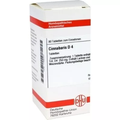 CINNABARIS D 4 compresse, 80 pz