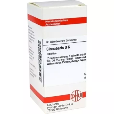 CINNABARIS D 6 compresse, 80 pz