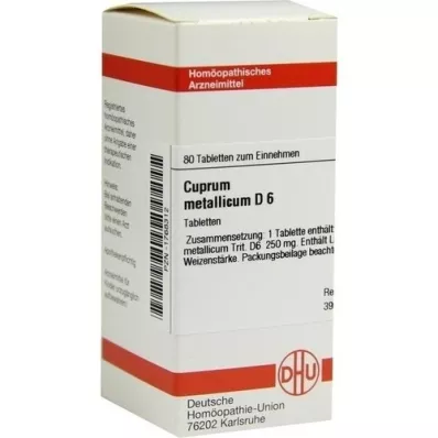 CUPRUM METALLICUM D 6 compresse, 80 pz