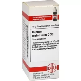 CUPRUM METALLICUM D 30 globuli, 10 g