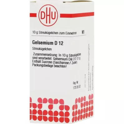 GELSEMIUM D 12 globuli, 10 g GELSEMIUM D 12 globuli, 10 g