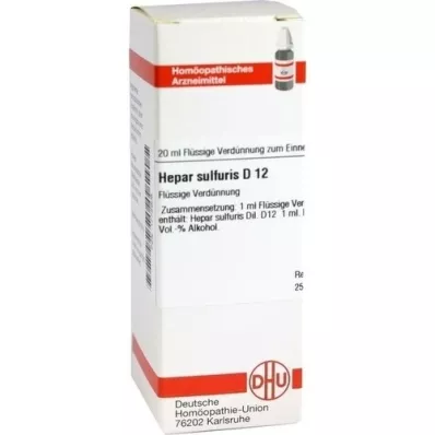 HEPAR SULFURIS Diluizione D 12, 20 ml HEPAR SULFURIS Diluizione D 12, 20 ml