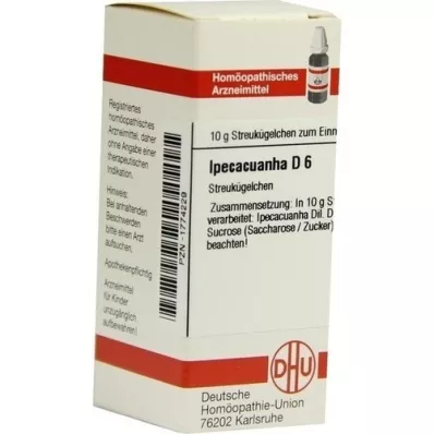 IPECACUANHA D 6 globuli, 10 g
