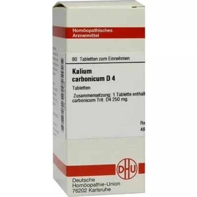 KALIUM CARBONICUM D 4 compresse, 80 pz