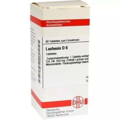 LACHESIS D 6 compresse, 80 pz