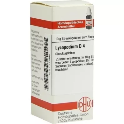 LYCOPODIUM D 4 globuli, 10 g LYCOPODIUM D 4 globuli, 10 g