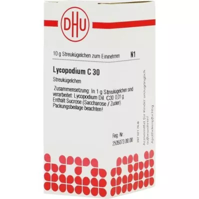 LYCOPODIUM C 30 globuli, 10 g LYCOPODIUM C 30 globuli, 10 g