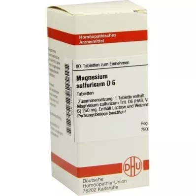 MAGNESIUM SULFURICUM D 6 compresse, 80 pz