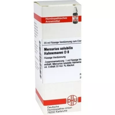 MERCURIUS SOLUBILIS Hahnemanni D 8 Diluizione, 20 ml