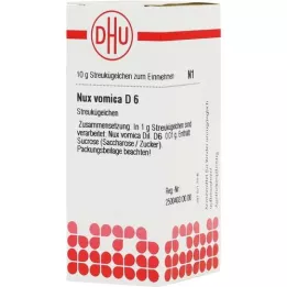 NUX VOMICA D 6 globuli, 10 g