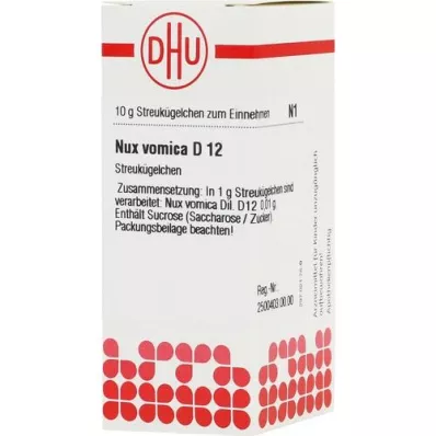 NUX VOMICA D 12 globuli, 10 g