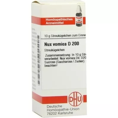 NUX VOMICA D 200 globuli, 10 g