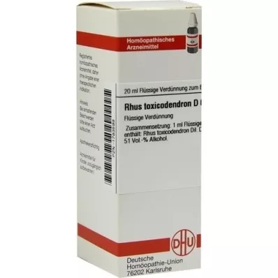 RHUS TOXICODENDRON D 6 Diluizione, 20 ml RHUS TOXICODENDRON D 6 Diluizione, 20 ml