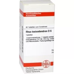 RHUS TOXICODENDRON D 6 compresse, 80 pz