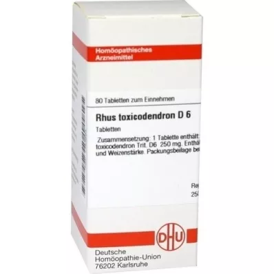 RHUS TOXICODENDRON D 6 compresse, 80 pz RHUS TOXICODENDRON D 6 compresse, 80 pz