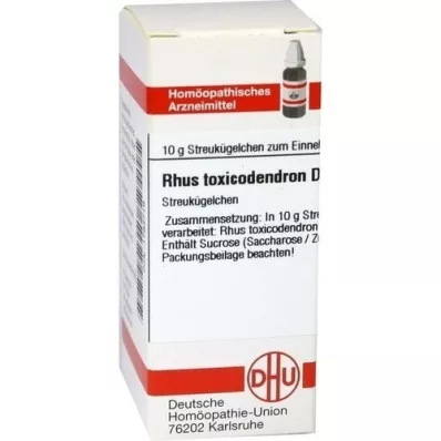 RHUS TOXICODENDRON D 4 globuli, 10 g RHUS TOXICODENDRON D 4 globuli, 10 g