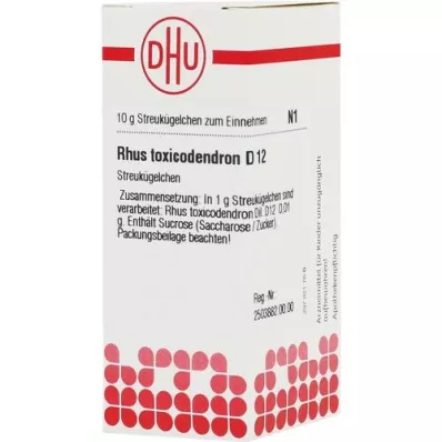 RHUS TOXICODENDRON D 12 globuli, 10 g RHUS TOXICODENDRON D 12 globuli, 10 g