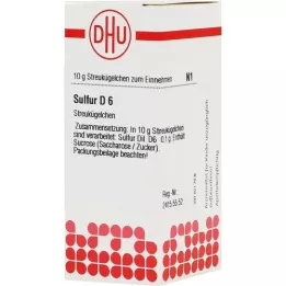 SULFUR D 6 globuli, 10 g